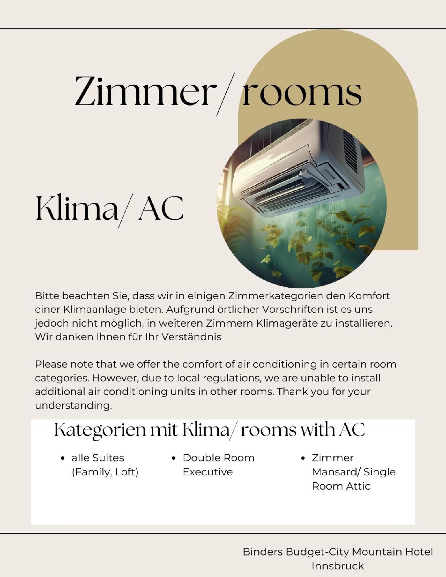 Binders Budget City-Mountain Hotel Innsbruck Buitenkant foto